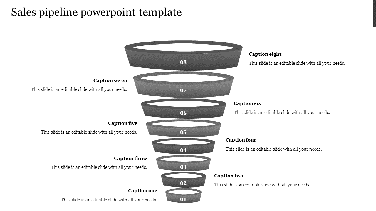 Sales pipeline powerpoint template-Gray